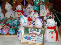 As well as christmas tree ornaments, these snowmen make a great addition to the holidays. Our cat actually was convinced we had bought her a new chew toy!